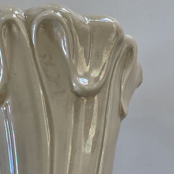 Vintage Fitz Floyd Art Nouveau Flower Vase 7” Japan 1978 Hand Painted Iridescent - Picture 9 of 9